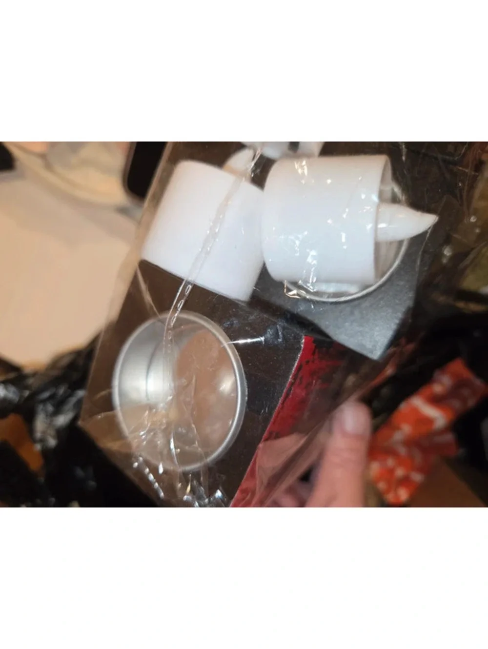 Trick or treat candle holder with flameless candles